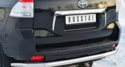 19 599 р. Одинарная защита заднего бампера из трубы диаметром 63 мм SLITKOFF Toyota Land Cruiser Prado J150 дорестайлинг (2009-2013)  с доставкой в г. Майкоп. Увеличить фотографию 2