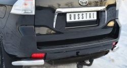 11 999 р. Защита заднего бампера (Ø76 мм уголки, нержавейка) SLITKOFF  Toyota Land Cruiser Prado  J150 (2009-2013) дорестайлинг  с доставкой в г. Майкоп. Увеличить фотографию 2
