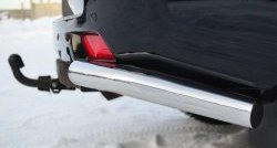 11 999 р. Защита заднего бампера (Ø76 мм уголки, нержавейка) SLITKOFF  Toyota Land Cruiser Prado  J150 (2009-2013) дорестайлинг  с доставкой в г. Майкоп. Увеличить фотографию 3