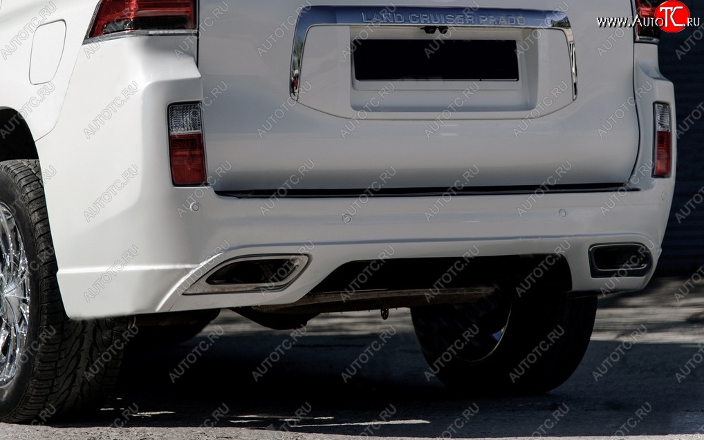 23 899 р. Задний бампер ELFORD Style  Toyota Land Cruiser Prado  J150 (2009-2013) дорестайлинг (Неокрашенный)  с доставкой в г. Майкоп