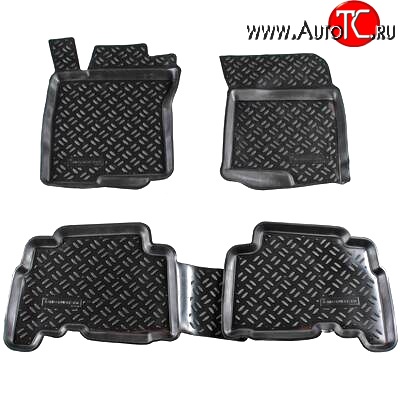 1 349 р. Комплект ковриков в салон Aileron 4 шт. (полиуретан) Toyota Land Cruiser Prado J150 дорестайлинг (2009-2013)  с доставкой в г. Майкоп