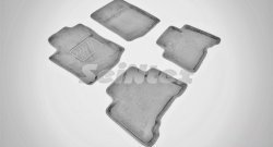 Износостойкие коврики в салон SeiNtex Premium 3D 4 шт. (ворсовые, серые) Toyota Land Cruiser Prado  J150 (2009-2013) дорестайлинг