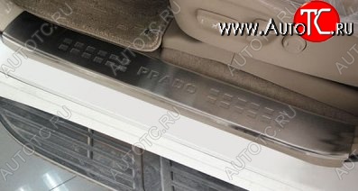 5 649 р. Накладки на порожки автомобиля CT v1 Toyota Land Cruiser Prado J150 дорестайлинг (2009-2013)  с доставкой в г. Майкоп