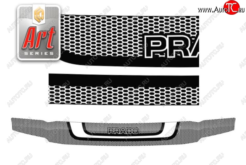 2 199 р. Дефлектор капота (J90W, J95W) CA-Plastiс  Toyota Land Cruiser  90 (1996-2000) (Серия Art серебро)  с доставкой в г. Майкоп