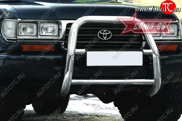 21 329 р. Защита переднего бампера под штатную лебедку Souz-96 (d76) Toyota Land Cruiser 80 (1989-1997)  с доставкой в г. Майкоп