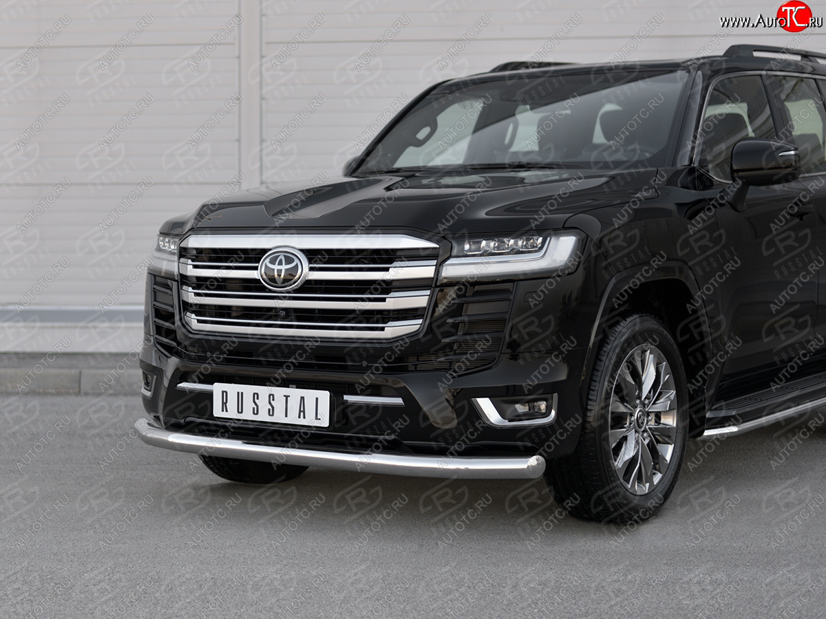 24 999 р. Защита переднего бампера (Ø76 мм нержавейка, 70TH ANNIVERSARY) SLITKOFF Toyota Land Cruiser J300 дорестайлинг (2021-2025)  с доставкой в г. Майкоп