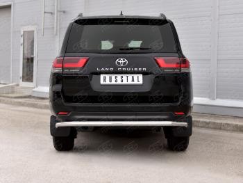 19 799 р. Защита заднего бампера SLITKOFF (Ø63 мм, нержавейка)  Toyota Land Cruiser  J300 (2021-2025) дорестайлинг  с доставкой в г. Майкоп. Увеличить фотографию 2