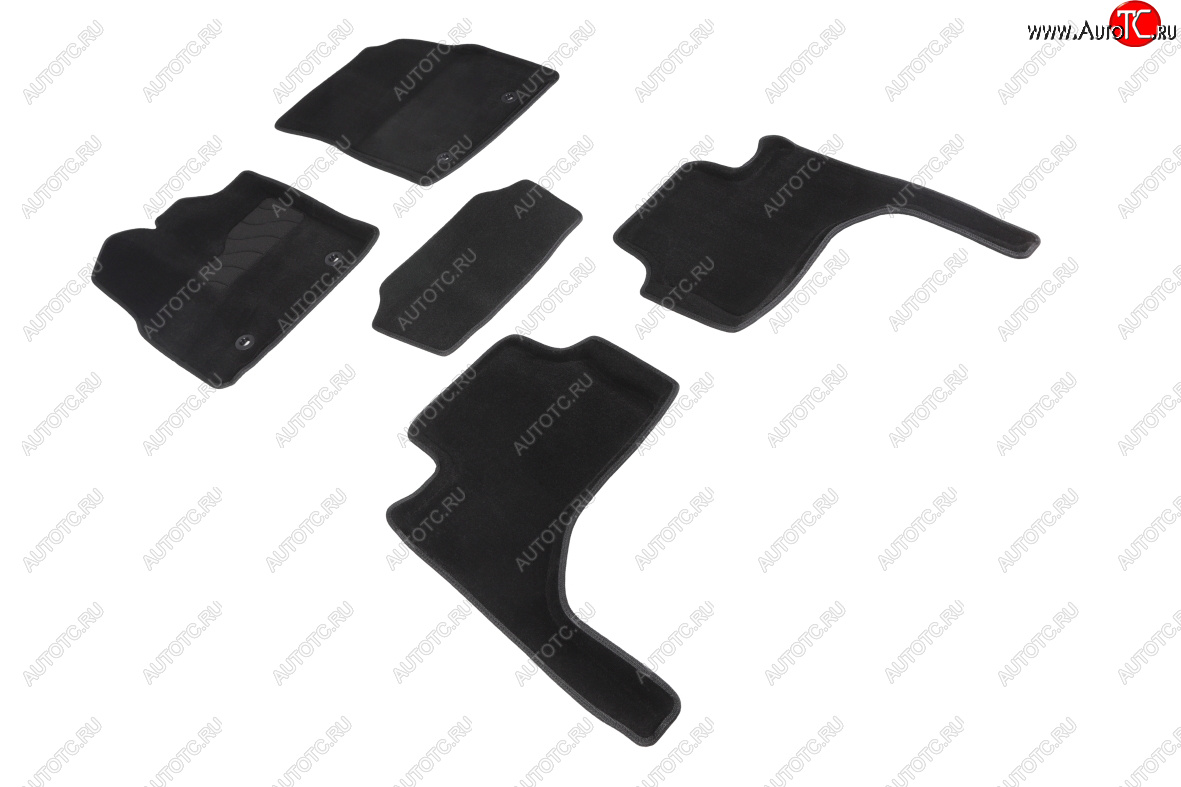 6 199 р. Коврики в салон SEINTEX 3D ВОРС (комплект) Toyota Land Cruiser J300 дорестайлинг (2021-2025) (Цвет: черный)  с доставкой в г. Майкоп