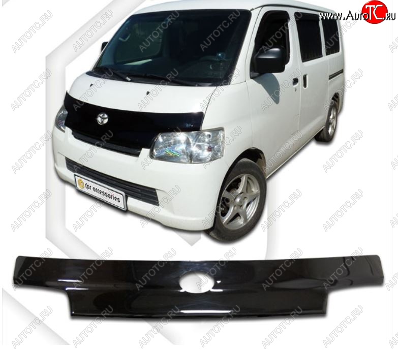 2 199 р. Дефлектор капота CA-Plastiс  Toyota LiteAce  S400 (2008-2020) (Classic черный, Без надписи)  с доставкой в г. Майкоп