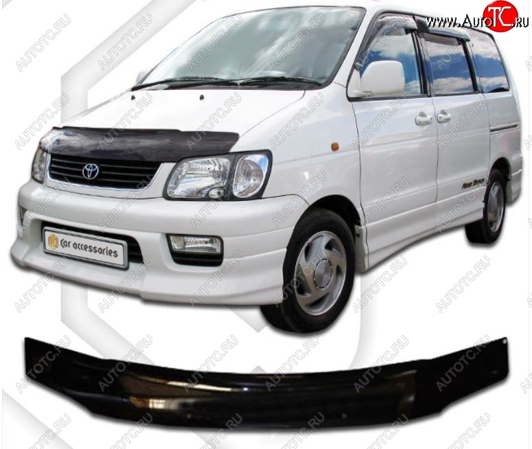 1 899 р. Дефлектор капота (R40G, R50G) CA-Plastiс  Toyota LiteAce  Noah (1996-2001) (Classic черный, Без надписи)  с доставкой в г. Майкоп