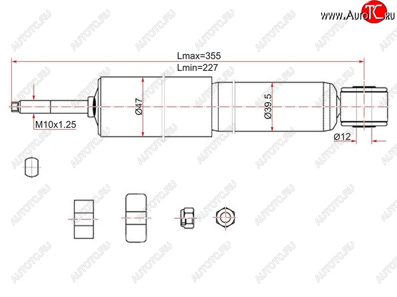 1 899 р. Амортизатор передний LH=RH SAT  Toyota LiteAce  Noah (1996-2001)  с доставкой в г. Майкоп