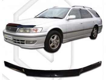 1 999 р. Дефлектор капота CA-Plastiс Toyota Mark 2 Qualis седан (1997-2002) (серия Classic черный, Без надписи)  с доставкой в г. Майкоп. Увеличить фотографию 2