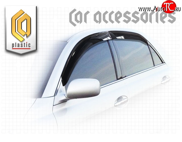 1 999 р. Комплект дефлекторов окон CA Plastic  Toyota Mark X  X120 (2004-2009) (Classic полупрозрачный, Без хром.молдинга)  с доставкой в г. Майкоп