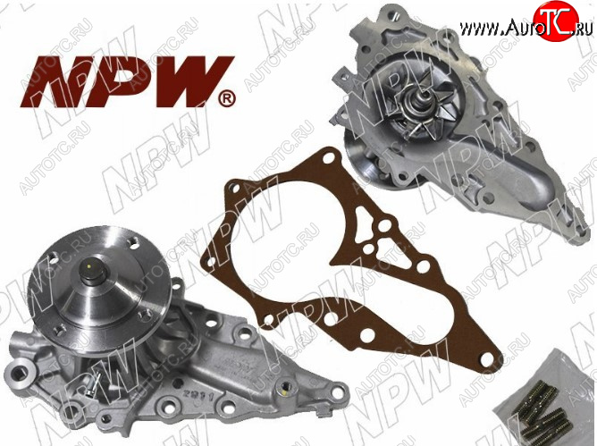 3 289 р. Помпа водяная NPW (2JZG#E, с прокладкой, Япония) Toyota Mark 2 X110 седан дорестайлинг (2000-2002)  с доставкой в г. Майкоп
