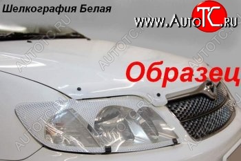 2 199 р. Защита фар CA-Plastiс  Toyota Mark 2  X110 (2000-2002) седан дорестайлинг (Шелкография белая)  с доставкой в г. Майкоп