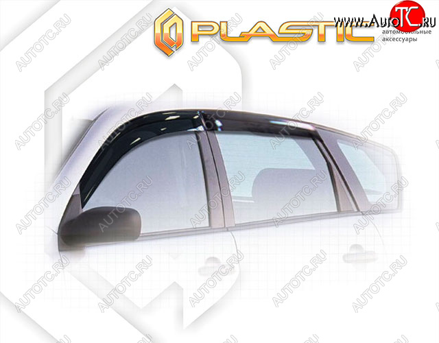 2 079 р. Дефлектора окон CA-Plastic Toyota Matrix E130 (2003-2008) (Classic полупрозрачный, Без хром.молдинга, Крепление только на скотч)  с доставкой в г. Майкоп