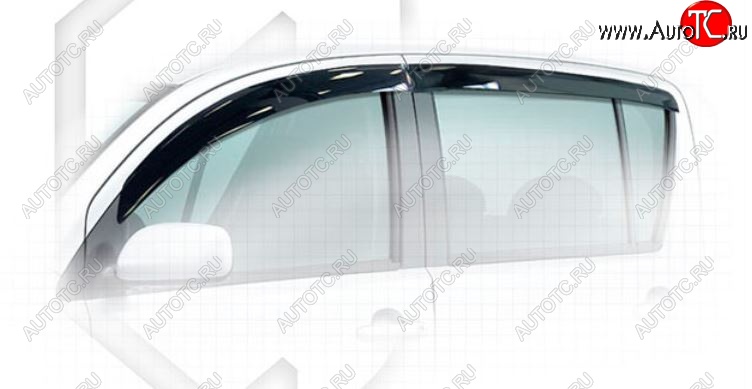 2 199 р. Дефлектор капота CA-Plastiс Toyota Passo Sette MPV (2008-2012) (Classic полупрозрачный)  с доставкой в г. Майкоп
