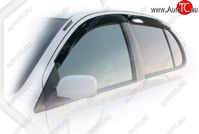 1 999 р. Дефлектора окон CA-Plastic  Toyota Platz (1999-2002) (Classic полупрозрачный, Без хром.молдинга)  с доставкой в г. Майкоп