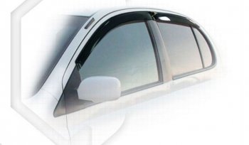 Дефлектора окон CA-Plastiс Toyota Platz  рестайлинг (2002-2005) (Classic полупрозрачный, Без хром.молдинга)