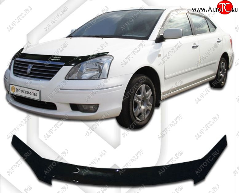 2 079 р. Дефлектор капота CA-Plastiс Toyota Premio T240 дорестайлинг (2001-2004) (Classic черный, Без надписи)  с доставкой в г. Майкоп