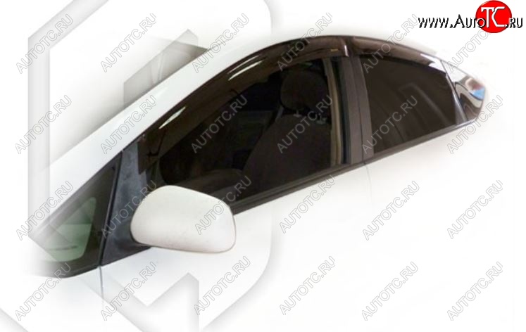 1 999 р. Дефлектора окон (левый руль) CA-Plastiс Toyota Prius XW20 дорестайлинг (2003-2005) (Classic полупрозрачный, Без хром.молдинга)  с доставкой в г. Майкоп