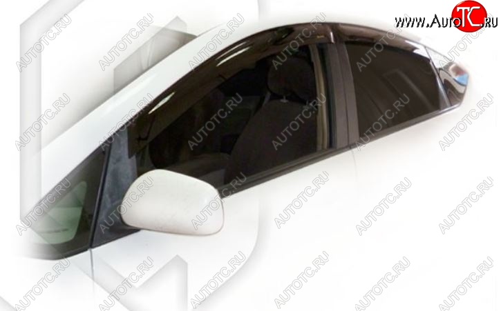 1 999 р. Дефлектора окон (правый руль) CA-Plastiс Toyota Prius XW20 дорестайлинг (2003-2005) (Classic полупрозрачный, Без хром.молдинга)  с доставкой в г. Майкоп