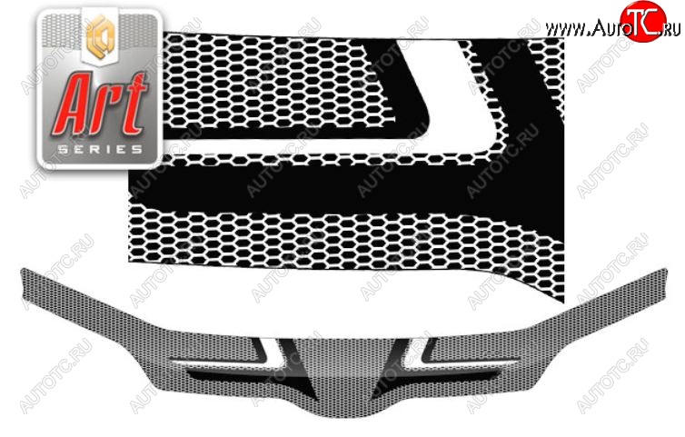 2 399 р. Дефлектор капота CA-Plastiс  Toyota Probox  рестайлинг (2014-2025) (Серия Art белая)  с доставкой в г. Майкоп