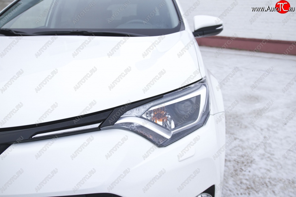429 р. Реснички на фары RA Toyota RAV4 XA40 5 дв. рестайлинг (2015-2019) (Неокрашенные)  с доставкой в г. Майкоп