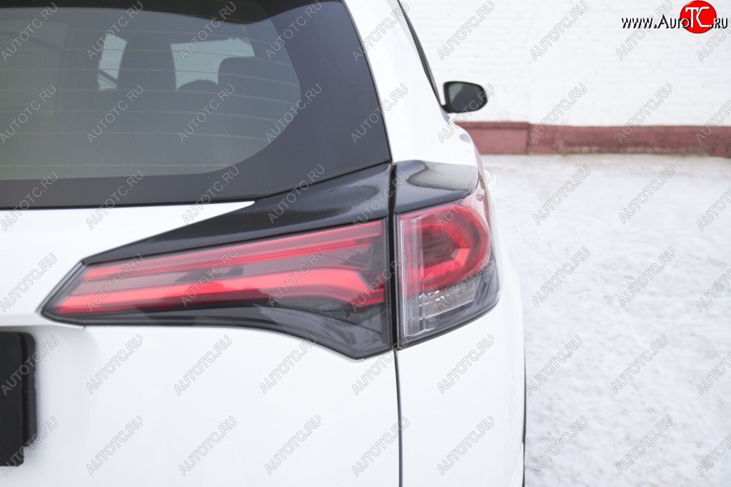 1 139 р. Реснички на фонари RA  Toyota RAV4  XA40 (2015-2019) 5 дв. рестайлинг (Неокрашенные)  с доставкой в г. Майкоп