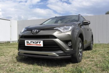 Защита переднего бампер Slitkoff Toyota RAV4  XA40 (2015-2019) 5 дв. рестайлинг