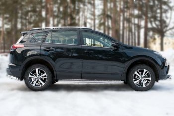 34 999 р. Широкая защита порогов с трубой диаметром 42 мм SLITKOFF v3 Toyota RAV4 XA40 5 дв. рестайлинг (2015-2019)  с доставкой в г. Майкоп. Увеличить фотографию 2
