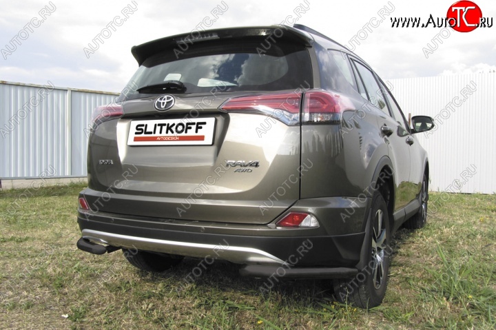 6 099 р. Уголки d57  Toyota RAV4  XA40 (2015-2019) 5 дв. рестайлинг (Цвет: серебристый)  с доставкой в г. Майкоп