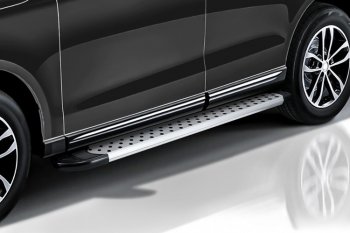 17 399 р. Пороги алюминиевые Slitkoff  Toyota RAV4  XA40 (2015-2019) 5 дв. рестайлинг (Standart Silver)  с доставкой в г. Майкоп. Увеличить фотографию 5