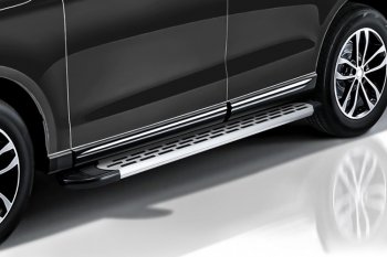 17 399 р. Пороги алюминиевые Slitkoff  Toyota RAV4  XA40 (2015-2019) 5 дв. рестайлинг (Premium Silver)  с доставкой в г. Майкоп. Увеличить фотографию 4