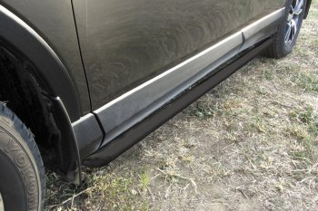12 699 р. Защита порогов Slitkoff (Ø57 мм) Toyota RAV4 XA40 5 дв. рестайлинг (2015-2019) (Нержавейка полированная)  с доставкой в г. Майкоп. Увеличить фотографию 2