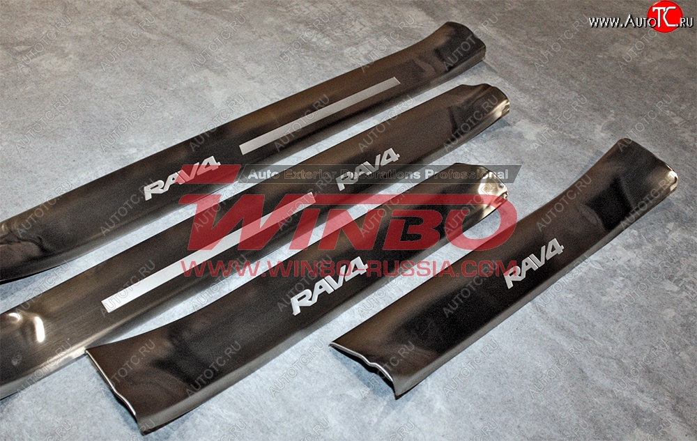 4 449 р. Комплект накладок порогов c подсветкой Winbo Toyota RAV4 XA40 5 дв. рестайлинг (2015-2019)  с доставкой в г. Майкоп
