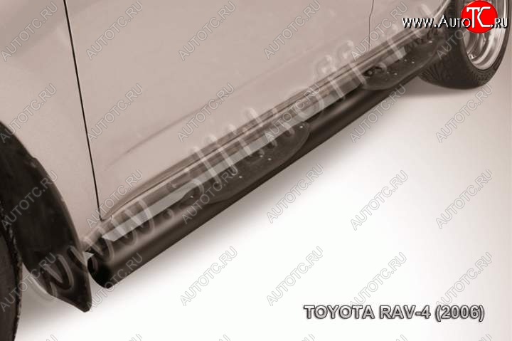 10 999 р. Защита порогов Slitkoff  Toyota RAV4  XA305 (2005-2009) 5 дв. дорестайлинг (Цвет: серебристый)  с доставкой в г. Майкоп