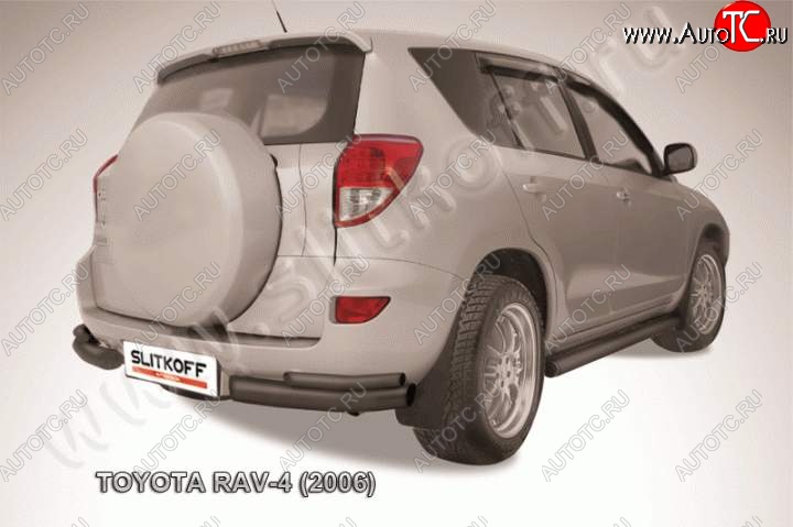 7 399 р. Уголки d76+d42 двойные  Toyota RAV4  XA305 (2005-2009) 5 дв. дорестайлинг (Цвет: серебристый)  с доставкой в г. Майкоп