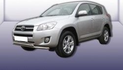 Двойная защита переднего бампера из труб диаметрами по 57 мм Slitkoff Toyota RAV4  XA30 (2008-2010) 5 дв. 1-ый рестайлинг