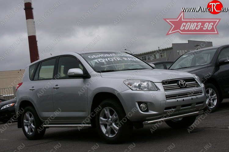 11 114 р. Защита переднего бампера одинарная Souz-96 (d60) Toyota RAV4 XA30 5 дв. 1-ый рестайлинг (2008-2010)  с доставкой в г. Майкоп