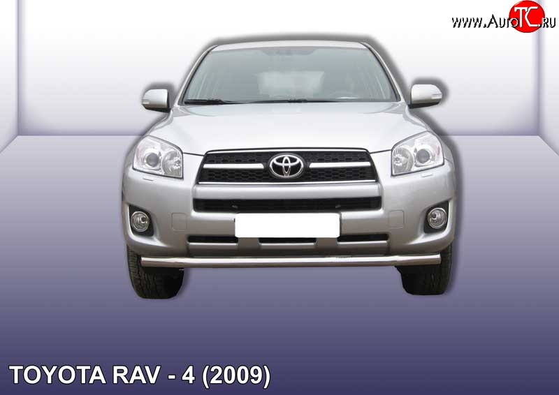 10 599 р. Одинарная защита переднего бампера из трубы диаметром 57 мм Slitkoff Toyota RAV4 XA30 5 дв. 1-ый рестайлинг (2008-2010) (Цвет: нержавеющая полированная сталь)  с доставкой в г. Майкоп