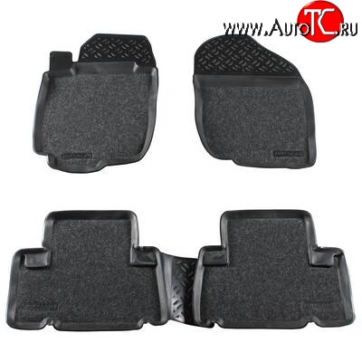 3 499 р. Комплект ковриков в салон Aileron 4 шт. (полиуретан, покрытие Soft)  Toyota RAV4  XA30 (2008-2010) 5 дв. 1-ый рестайлинг  с доставкой в г. Майкоп