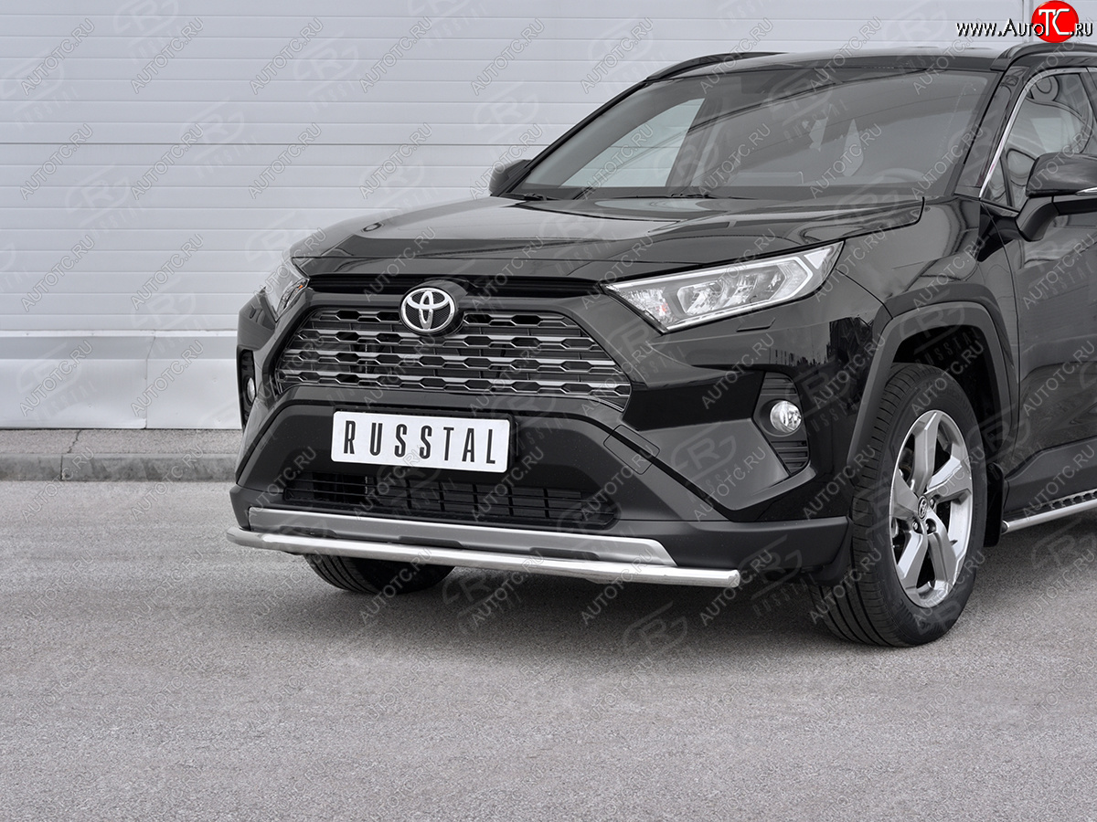 15 349 р. Защита переднего бампера (Ø42 мм, нержавейка) SLITKOFF  Toyota RAV4  XA50 (2018-2025) 5 дв. дорестайлинг  с доставкой в г. Майкоп
