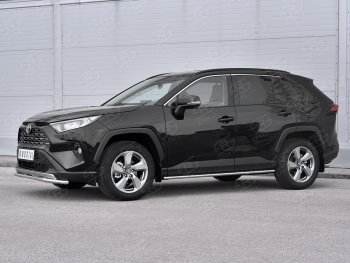 15 349 р. Защита переднего бампера (Ø42 мм, нержавейка) SLITKOFF  Toyota RAV4  XA50 (2018-2025) 5 дв. дорестайлинг  с доставкой в г. Майкоп. Увеличить фотографию 3