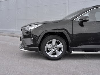 19 999 р. Защита переднего бампера (2 трубы Ø63 и 42 мм, нержавейка) SLITKOFF  Toyota RAV4  XA50 (2018-2025) 5 дв. дорестайлинг  с доставкой в г. Майкоп. Увеличить фотографию 4