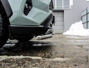 13 699 р. Защита переднего бампера Slitkoff (Ø57 и 42 мм)  Toyota RAV4  XA50 (2018-2025) 5 дв. дорестайлинг (Нержавейка)  с доставкой в г. Майкоп. Увеличить фотографию 3