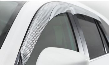 2 199 р. Дефлектора окон CA-Plastiс  Toyota RAV4  XA50 (2018-2025) 5 дв. дорестайлинг (Серия Art серебро, Без хром молдинга)  с доставкой в г. Майкоп. Увеличить фотографию 2