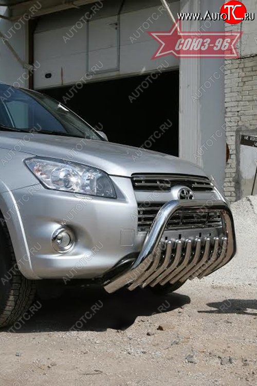 20 969 р. Защита переднего бампера Souz-96 (d76) Toyota RAV4 XA30 5 дв. удлиненный 1-ый рестайлинг (2009-2010)  с доставкой в г. Майкоп