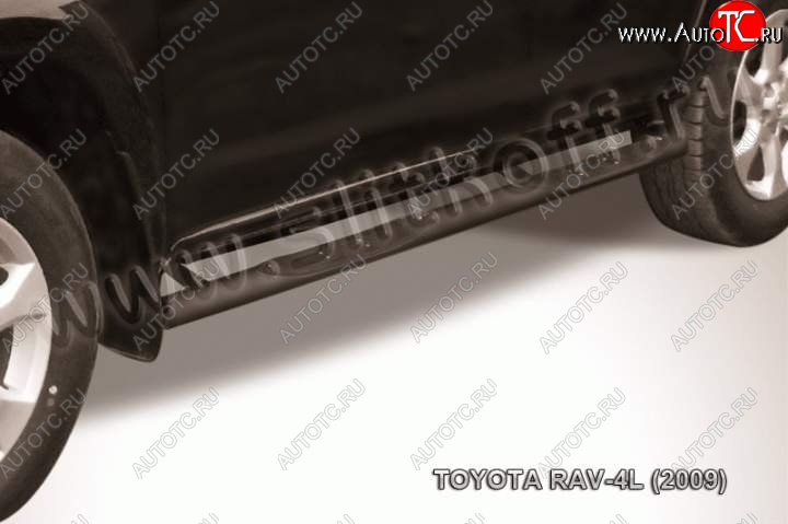 12 349 р. Защита порогов Slitkoff  Toyota RAV4  XA30 (2010-2013) 5 дв. удлиненный 2-ой рестайлинг (Цвет: серебристый)  с доставкой в г. Майкоп