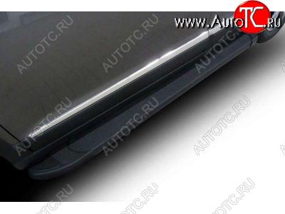 13 349 р. Пороги алюминиевые Slitkoff  Toyota RAV4  XA30 (2010-2013) 5 дв. 2-ой рестайлинг (Optima Black )  с доставкой в г. Майкоп